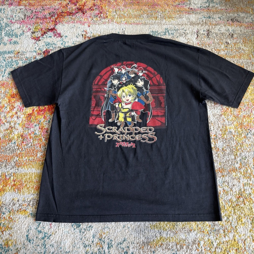 Vintage Y2K 2003 Scrapped Princess Anime T Shirt Mens Large Black Graphic